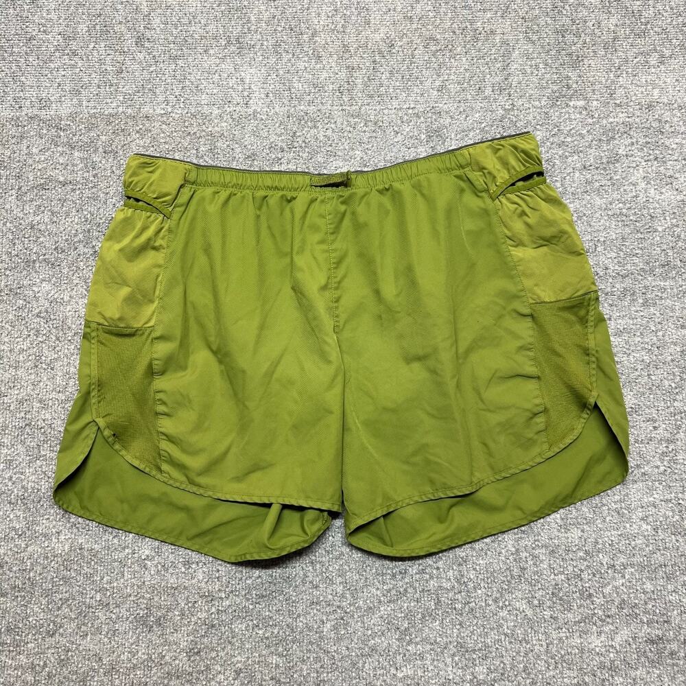 Patagonia Men's XL Green Lined Athletic Shorts Zip Pocket Drawstring